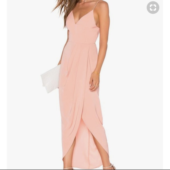 shona joy luxe frill tulip hem maxi dress